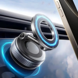 Universal smartphone MagSafe car holder installed inside modern car interior