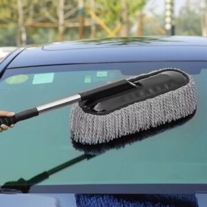 Microfiber car washing mop with telescopic handle for car cleaning UAE