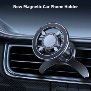 Premium magnetic car phone holder for UAE drivers mounted on car air vent