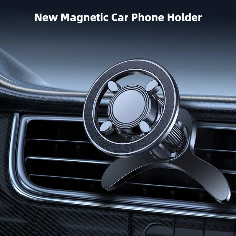 Premium magnetic car phone holder for UAE drivers mounted on car air vent