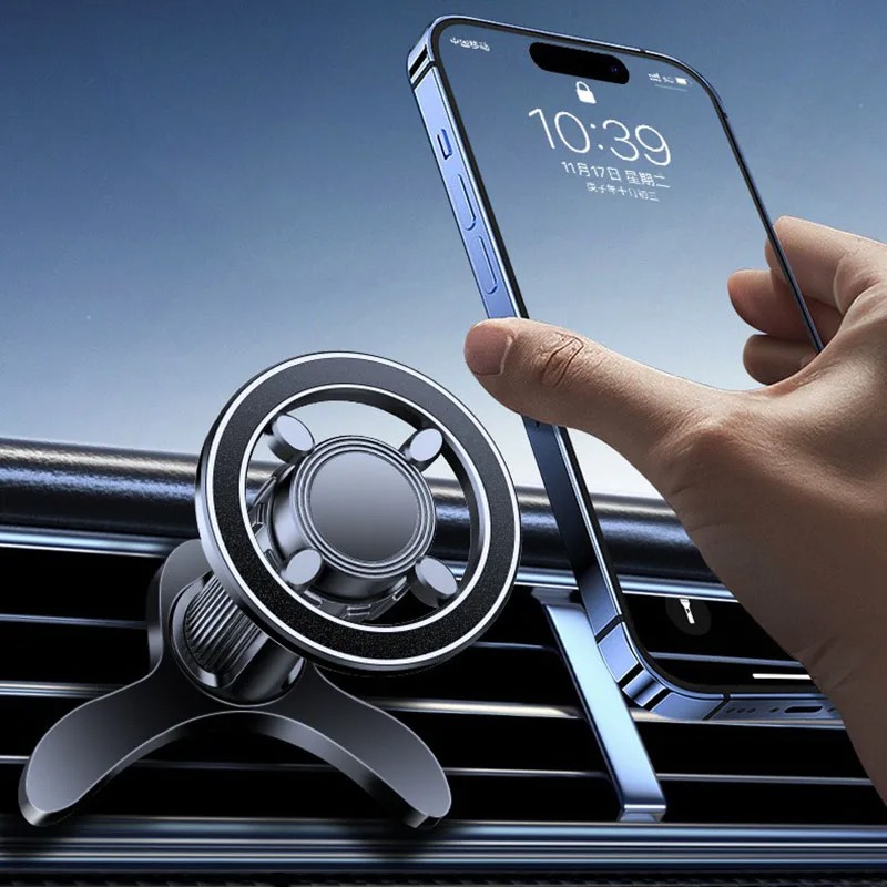 Luxury magnetic mobile holder for car in Dubai with 360 rotation