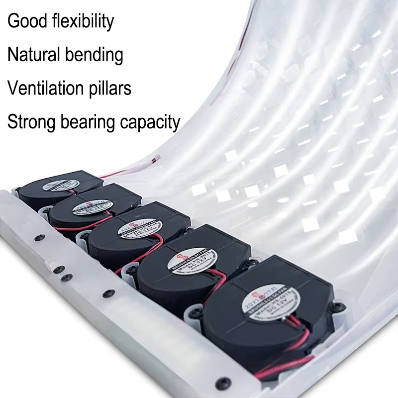 Car seat cooling fan backrest close-up